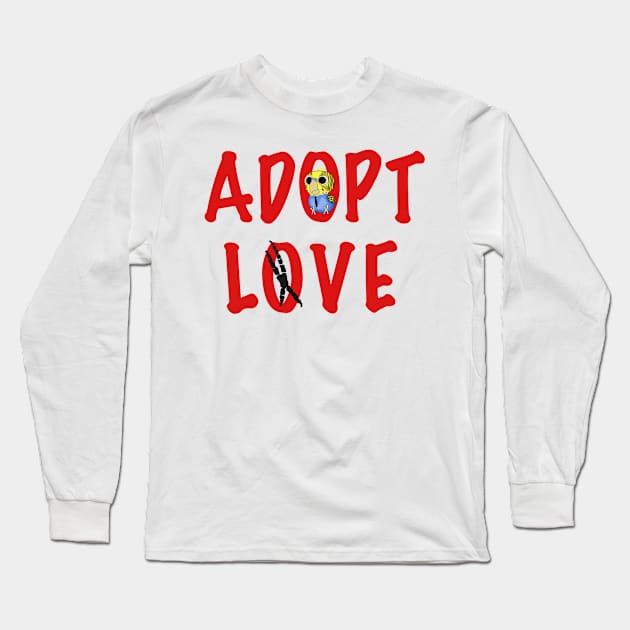 Adopt Love - Mr. Booey, the Budgie! Long Sleeve T-Shirt by HappyWings